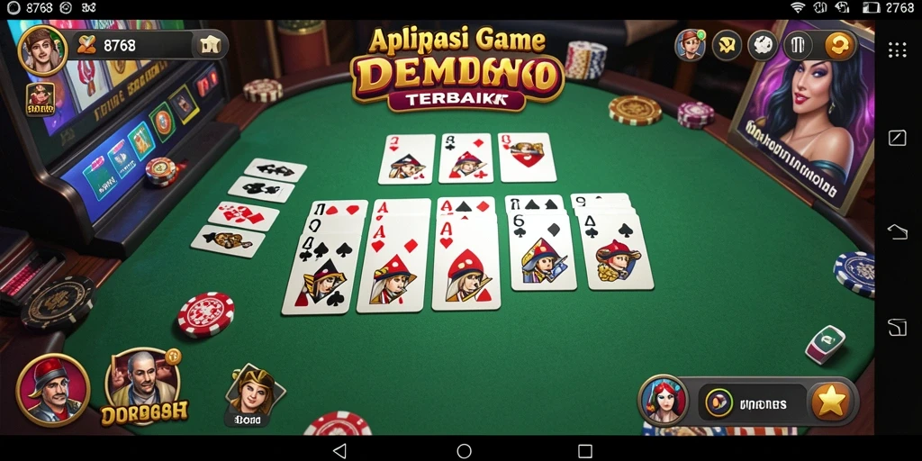 Tampilan gameplay seru di game Domino 8768