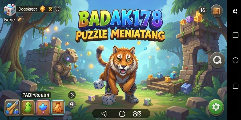 Screenshot menunjukkan gameplay seru dalam menyelesaikan teka-teki puzzle.