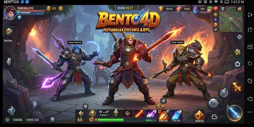 Tangkapan layar BENTO4D menampilkan aksi pertarungan epik dalam gameplay ARPG.