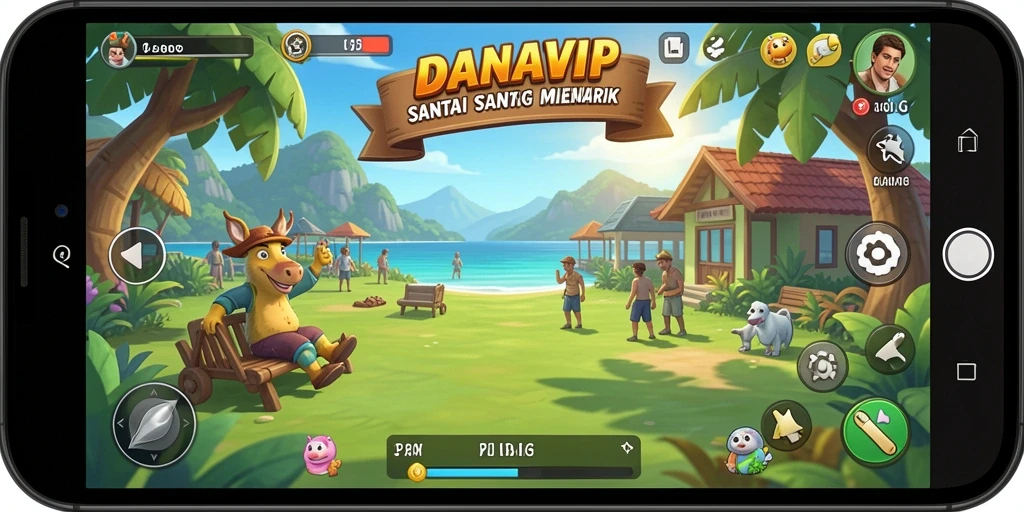 Screenshot gameplay DANAVIP yang menampilkan keseruan dalam bermain santai.