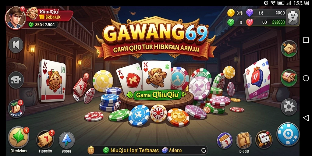Tampilan gameplay QiuQiu yang seru dan menantang.