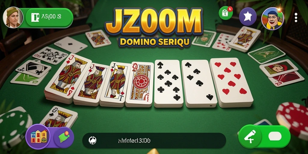 Tampilan gameplay seru dari J200M yang menghadirkan pengalaman Domino.