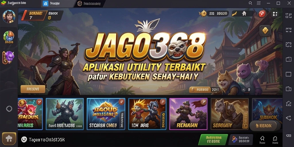 Screenshot utama JAGO368 menunjukkan antarmuka pengguna yang sederhana dan fungsional.