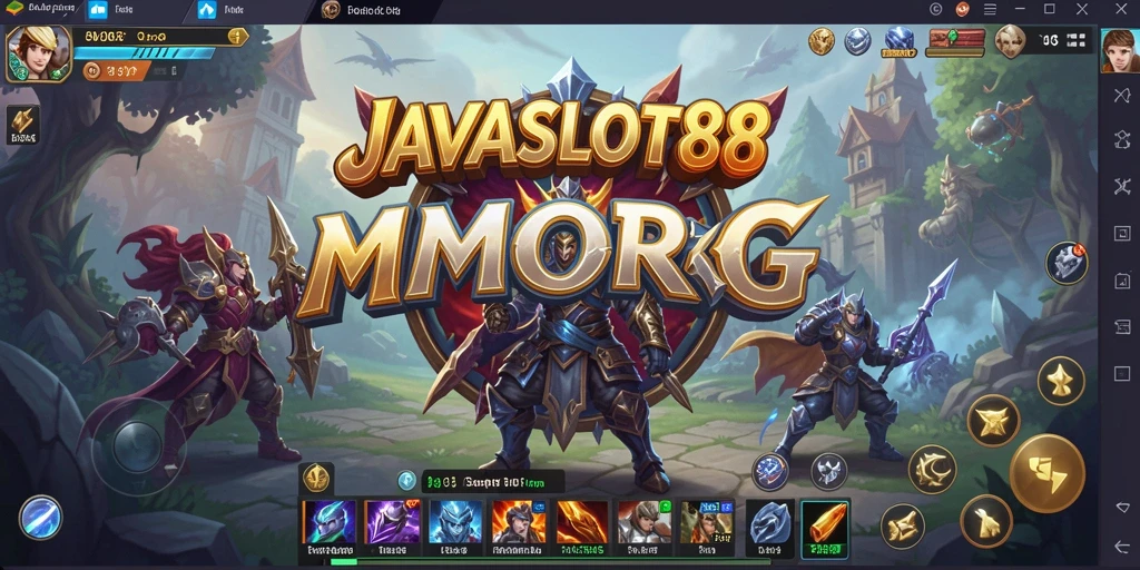 Screenshot gameplay dari <strong>JAVASLOT88</strong> menampilkan pertarungan seru di dunia MMORPG.