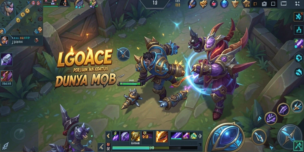 Screenshot gameplay LGOACE menampilkan aksi strategis dalam pertempuran tim.
