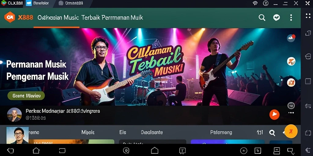 Screenshot OLX888 menampilkan gameplay yang seru dalam belajar musik.