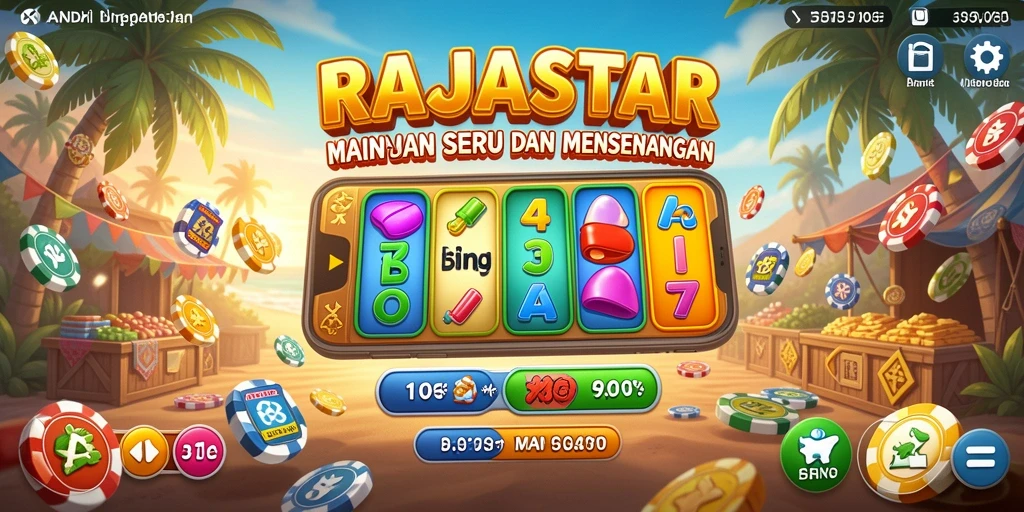 Gameplay seru dalam permainan Bingo RAJASTAR yang penuh warna.