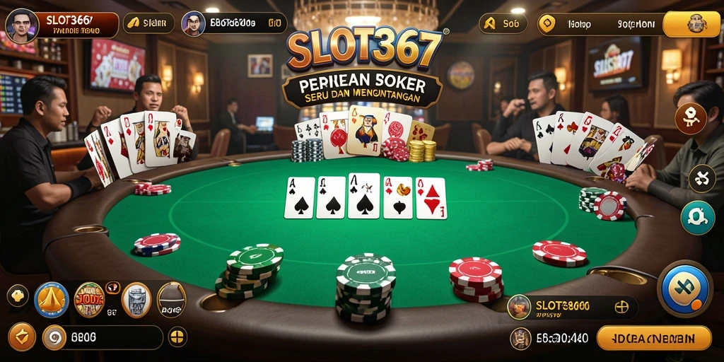 Tampilan gameplay Poker SLOT367 yang mengasyikkan dan penuh strategi.