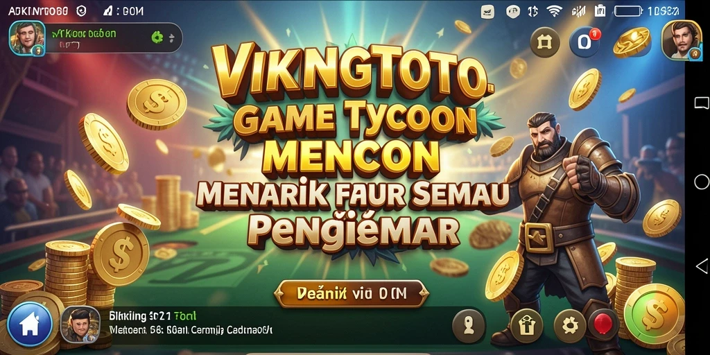 Tangkapan layar gameplay VIKINGTOTO menampilkan aksi membangun kerajaan yang epik.