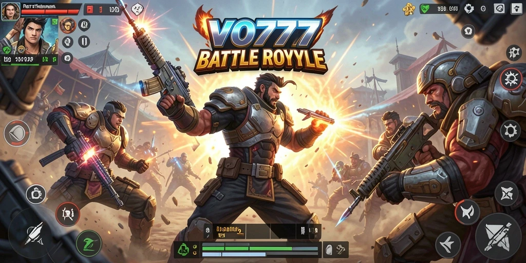 Gameplay seru dalam VO777 dengan pertarungan Battle Royale yang mendebarkan.