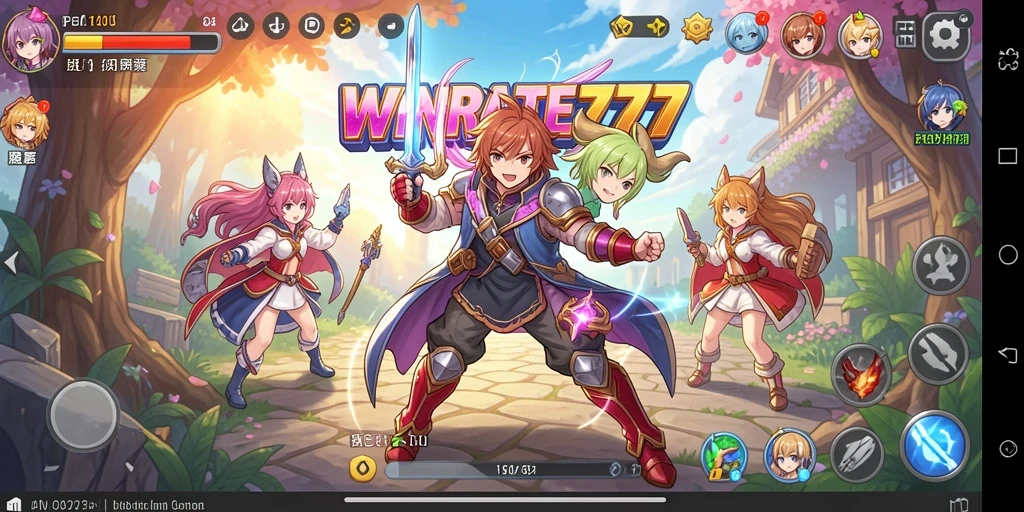 Screenshot menunjukkan aksi epik dalam permainan Anime