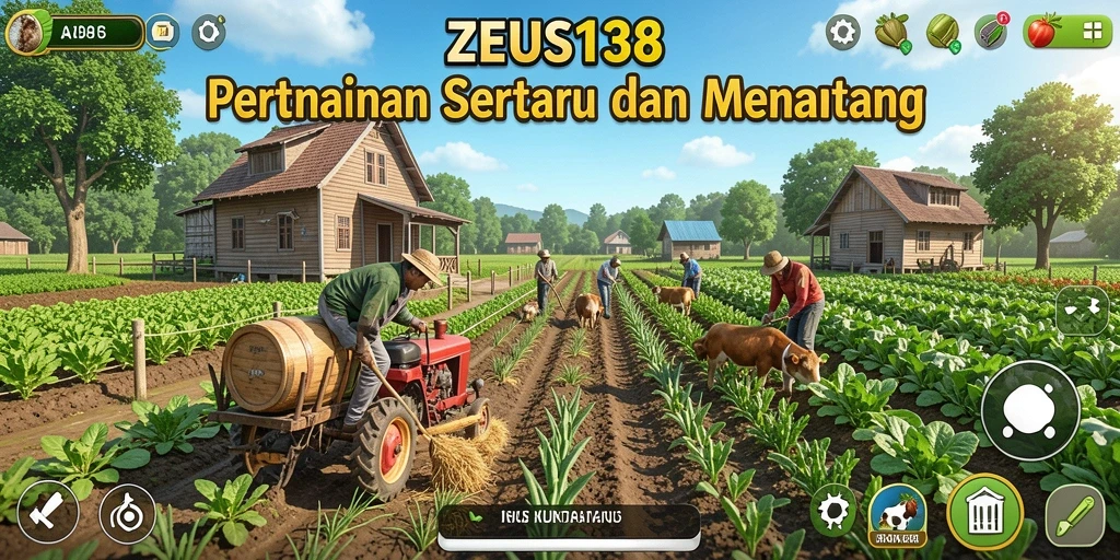 Tampilan gameplay ZEUS138 yang seru dan interaktif dalam pertanian.